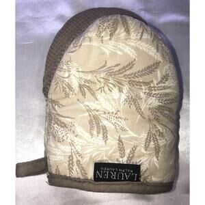 Lauren Ralph Lauren 1 Single Oven Mitt Pot Holder Tan 7"x5"